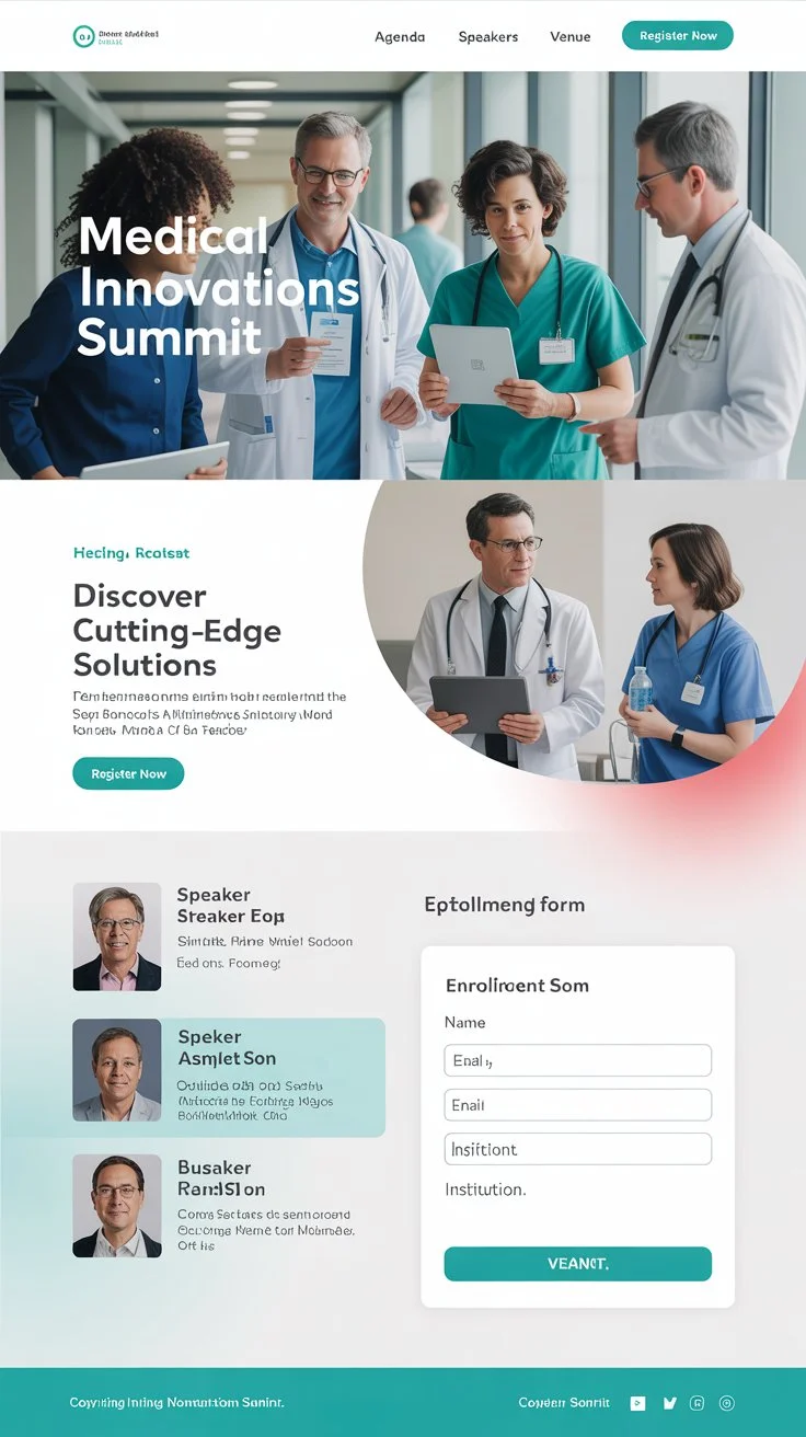 Medical Event Landing Page Sample