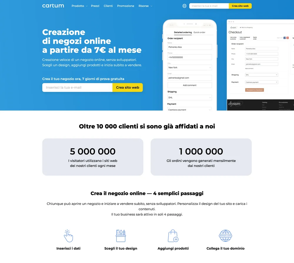 Cartum.io Piattaforma per Vendita Online WebPriuli.com