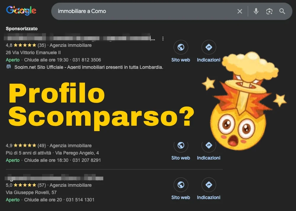 Profilo Google Business è scomparso?